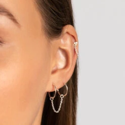 Earring Connector Chain In Silver -Fashion Accessories Store earring connector chain in silver medley jewellery accessory 38212955537638