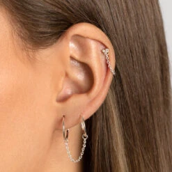 Earring Connector Chain In Silver -Fashion Accessories Store earring connector chain in silver medley jewellery accessory 38212955865318