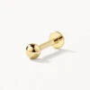 Ball Helix Single Stud Earring In 10k Gold