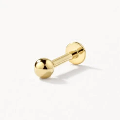 Ball Helix Single Stud Earring In 10k Gold