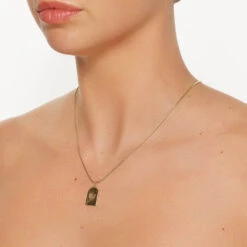 Arch Pendant In Gold -Fashion Accessories Store engravable arch pendant in gold medley jewellery pendant 39933075030246