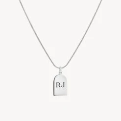 Arch Pendant In Silver -Fashion Accessories Store engravable arch pendant in silver medley jewellery pendant 39932670902502