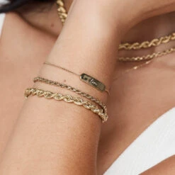 Engravable Bar Bracelet In Gold -Fashion Accessories Store engravable bar bracelet in gold medley jewellery bangle bracelet 38615871619302