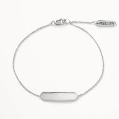 Engravable Bar Bracelet In Silver -Fashion Accessories Store engravable bar bracelet in silver medley jewellery bangle bracelet 38642444402918