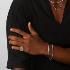 Engravable Bar Bracelet In Silver -Fashion Accessories Store engravable bar bracelet in silver medley jewellery bangle bracelet 39144348942566