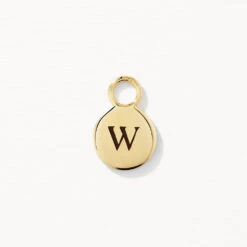 Engravable Circle Charm In 10k Gold