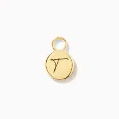 Engravable Circle Charm In 10k Gold -Fashion Accessories Store engravable circle charm in 10k gold medley jewellery earrings 39075915890918