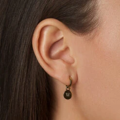 Engravable Circle Charm In 10k Gold -Fashion Accessories Store engravable circle charm in 10k gold medley jewellery earrings 39080048296166