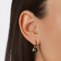 Engravable Circle Charm In 10k Gold -Fashion Accessories Store engravable circle charm in 10k gold medley jewellery earrings 39080048328934