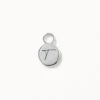 Engravable Circle Charm In Silver