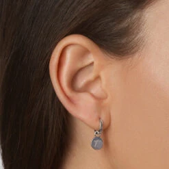 Engravable Circle Charm In Silver -Fashion Accessories Store engravable circle charm in silver medley jewellery earrings 39089320001766