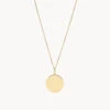 Engravable Disc Necklace In 10k Gold
