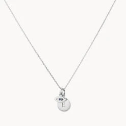 Engravable Evil Eye Necklace In Silver -Fashion Accessories Store engravable evil eye necklace in silver medley jewellery necklace 39708801237222