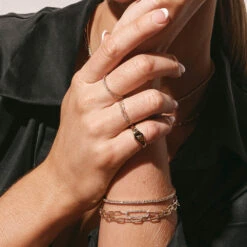 Engravable Hexagon Signet Pinky Ring In Gold -Fashion Accessories Store engravable hexagon signet ring in gold medley jewellery ring 39432921743590