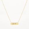 Engravable Horizontal Bar Necklace In Gold