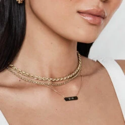Engravable Horizontal Bar Necklace In Gold -Fashion Accessories Store engravable horizontal bar necklace in gold medley jewellery necklace 38615870472422