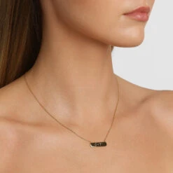 Engravable Horizontal Bar Necklace In Gold -Fashion Accessories Store engravable horizontal bar necklace in gold medley jewellery necklace 38693059723494