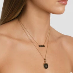 Engravable Horizontal Bar Necklace In Gold -Fashion Accessories Store engravable horizontal bar necklace in gold medley jewellery necklace 38693059789030