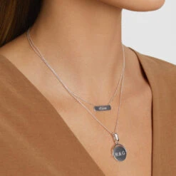Engravable Horizontal Bar Necklace In Silver -Fashion Accessories Store engravable horizontal bar necklace in silver medley jewellery necklace 38693054021862