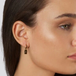 Engravable Rectangle Charm In 10k Gold -Fashion Accessories Store engravable rectangle charm in 10k gold medley jewellery earrings 39080037581030