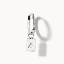 Engravable Rectangle Charm In Silver