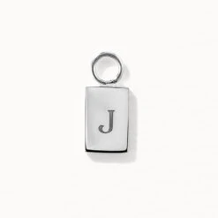 Engravable Rectangle Charm In Silver -Fashion Accessories Store engravable rectangle charm in silver medley jewellery earrings 39071906758886