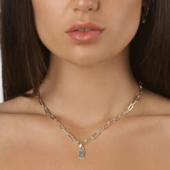 Engravable Rectangle Charm In Silver -Fashion Accessories Store engravable rectangle charm in silver medley jewellery earrings 39089323114726