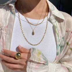 Engravable Rectangle Locket Necklace In Gold -Fashion Accessories Store engravable rectangle locket in gold medley jewellery necklace 38241697693926