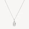 Engravable Rectangle Locket Necklace In Silver