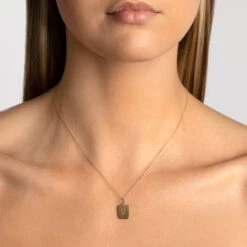 Engravable Rectangle Necklace In 10k Gold -Fashion Accessories Store engravable rectangle necklace in 10k gold medley jewellery necklace 38212992696550