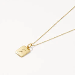 Engravable Rectangle Necklace In 10k Gold -Fashion Accessories Store engravable rectangle necklace in 10k gold medley jewellery necklace 38212993220838
