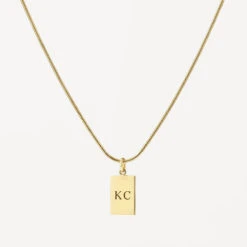 Rectangle Pendant In Gold -Fashion Accessories Store engravable rectangle pendant in gold medley jewellery pendant 39932663595238