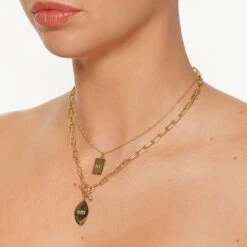 Rectangle Pendant In Gold -Fashion Accessories Store engravable rectangle pendant in gold medley jewellery pendant 39933075980518