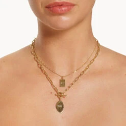 Rectangle Pendant In Gold -Fashion Accessories Store engravable rectangle pendant in gold medley jewellery pendant 39933076013286