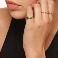 Engravable Rectangle Signet Pinky Ring In Gold -Fashion Accessories Store engravable rectangle signet pinky ring in gold medley jewellery ring 39935551111398