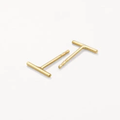 Fine Bar Stud Earrings In 10k Gold -Fashion Accessories Store fine bar stud earrings in 10k gold medley jewellery earrings 38212994466022