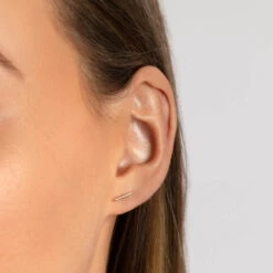 Fine Bar Stud Earrings In 10k Gold -Fashion Accessories Store fine bar stud earrings in 10k gold medley jewellery earrings 38212996563174