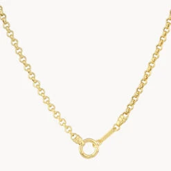 Fine Belcher Chain Necklace In Gold