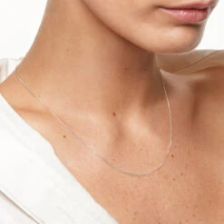 Fine Curb Chain Necklace In Silver -Fashion Accessories Store fine curb chain necklace in silver medley jewellery necklace 41227407065318