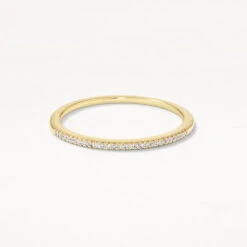 Fine Diamond Half Eternity Ring In 10k Gold