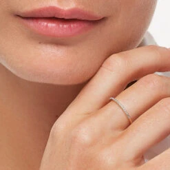 Fine Diamond Half Eternity Ring In 10k Gold -Fashion Accessories Store fine diamond half eternity ring in 10k gold medley jewellery ring 40466132041958