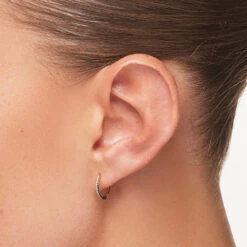 Fine Diamond Huggie In 10k Gold -Fashion Accessories Store fine diamond huggie in 10k gold medley jewellery earrings 40465459118310