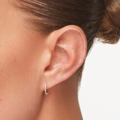 Fine Diamond Huggie In 10k Gold -Fashion Accessories Store fine diamond huggie in 10k gold medley jewellery earrings 40469857140966