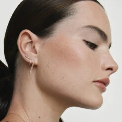 Fine Diamond Huggie In 10k Gold -Fashion Accessories Store fine diamond huggie in 10k gold medley jewellery earrings 40470395683046