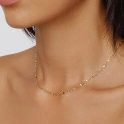 Fine Mirror Chain In Gold -Fashion Accessories Store fine mirror chain in gold medley jewellery necklace 39441647632614