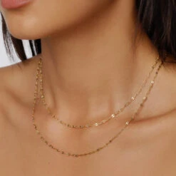 Fine Mirror Chain In Gold -Fashion Accessories Store fine mirror chain in gold medley jewellery necklace 39441647730918