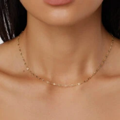 Fine Mirror Chain In Gold -Fashion Accessories Store fine mirror chain in gold medley jewellery necklace 39441647763686