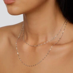 Fine Mirror Chain In Silver -Fashion Accessories Store fine mirror chain in silver medley jewellery necklace 39441644781798
