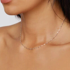 Fine Mirror Chain In Silver -Fashion Accessories Store fine mirror chain in silver medley jewellery necklace 39441644814566