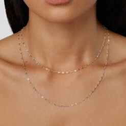 Fine Mirror Chain In Silver -Fashion Accessories Store fine mirror chain in silver medley jewellery necklace 39441644912870